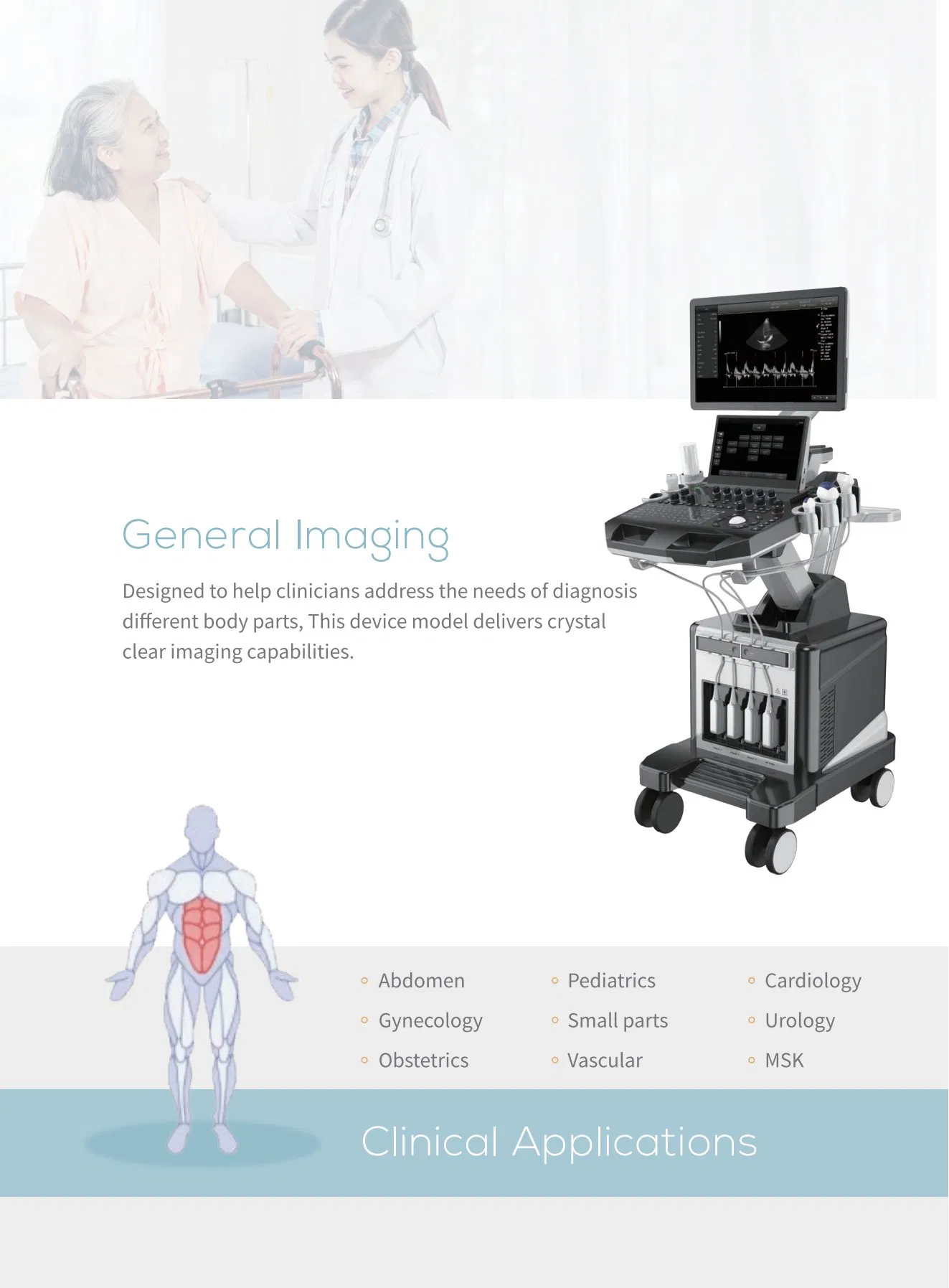 Umus021 Dual-Screen Color Ultrasound System - High-Resolution Imaging for Clinical Excellence