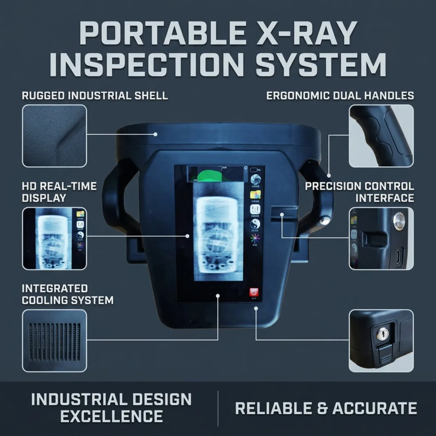 140kv High Resolution Handheld X-ray Backscatter Imaging System