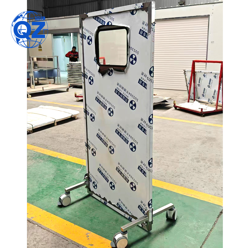 Medical Equipment X Ray Protection Mobile Lead Barrier with Lead Glass Winow
