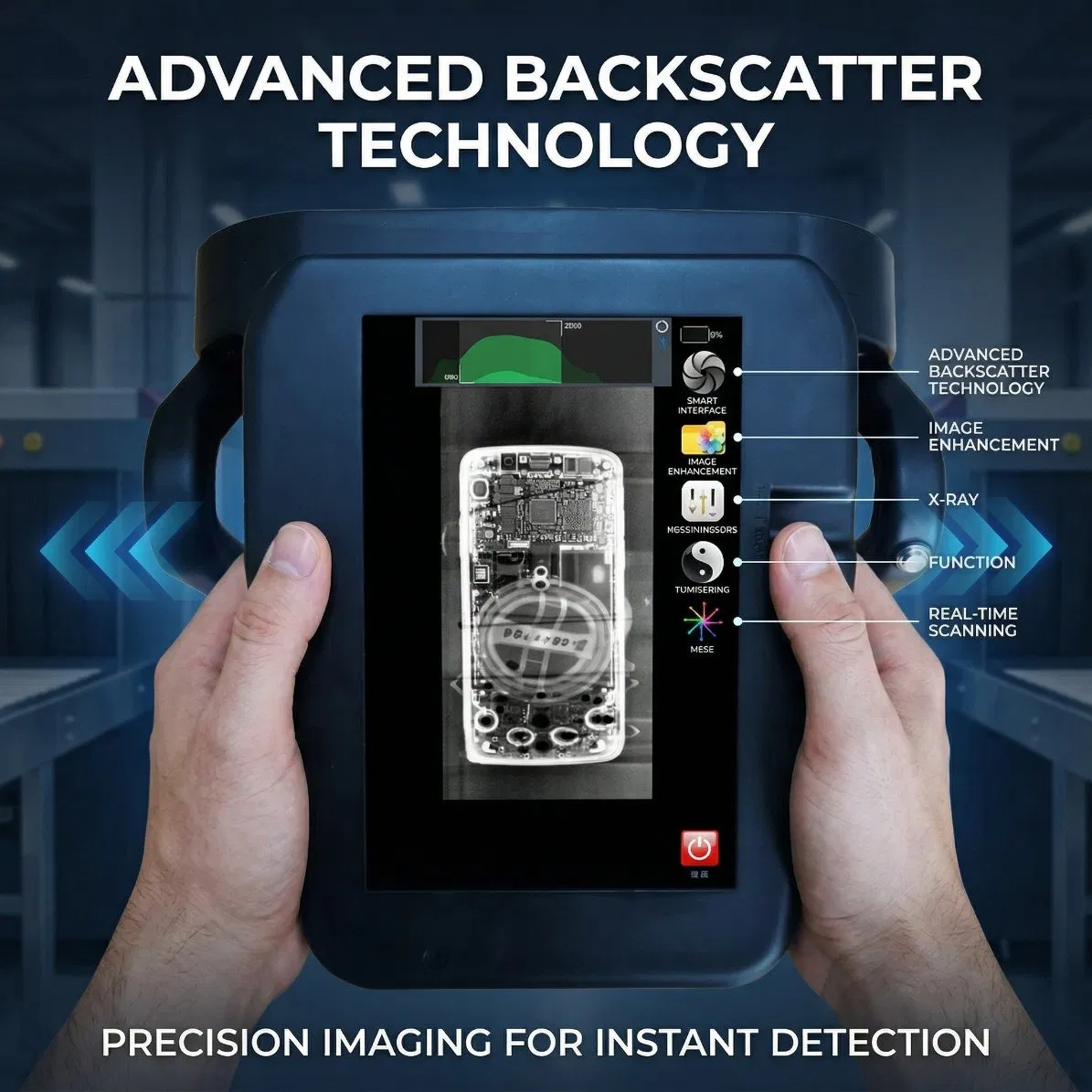 140kv High Resolution Handheld X-ray Backscatter Imaging System