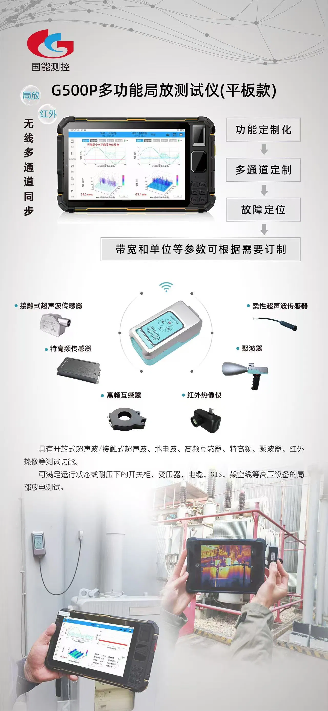 Ultrasonic Pd Detector Wave Partial Discharge Test Kit Manufacturer