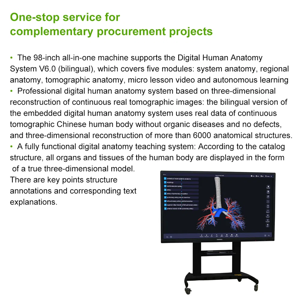 My-N288-1digital Human 6.0 3D Virtual Anatomy Autopsy System for Autonomous Learning Screen