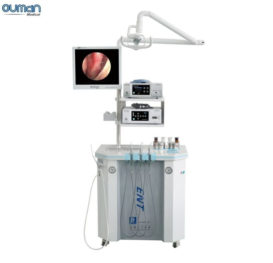 Ouman Medical Ent Treatment Workstation with Surgical Instruments and Chair