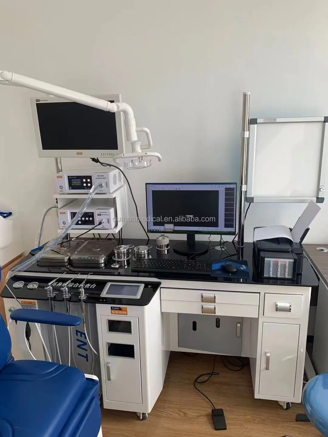 Ouman Ent Treatment Workstation with Medical Examination Table for Hospital Use