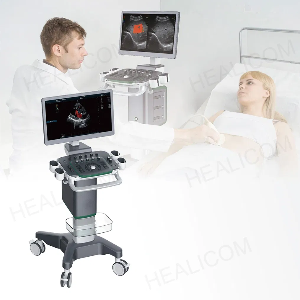 High Resolution All Digital Color Doppler System 4D Real-Time Imaging Medical Ultrasound Scanner with Dual Screen