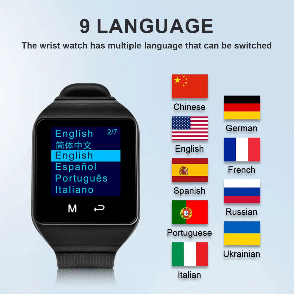 Wireless Nurse Station Pager Call System 1 Host with 10 Button Elderly Caregiver Caller Pager for Clinic Use