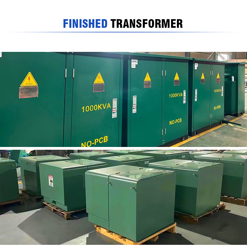 Pad Mounted Transformer Copper Aluminum Winding 4000 KVA 5000 KVA Loop Feed Live Front 3 Phase Padmounts Transformers