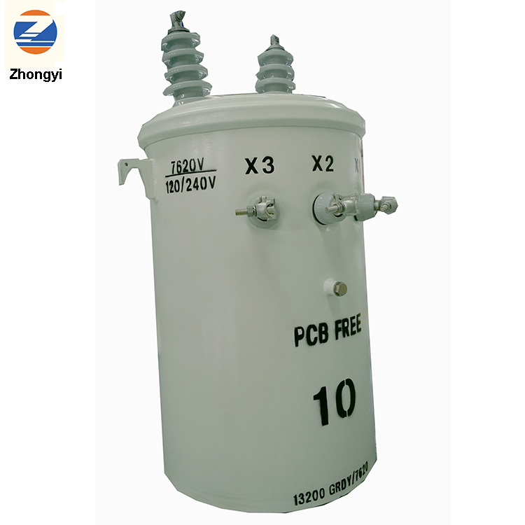 D9-5KVA 11KV/0.24KV Single Phase Oil Immersed Pole Mount Power Distribution Transformer 11KV 5KVA