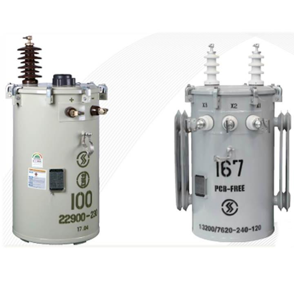 Customized One Piece 37.5KVA 13800V 120/240V Amorphous Alloy Single Phase Pole Mounted Transformer 60Hz 11KV 400V 480V V