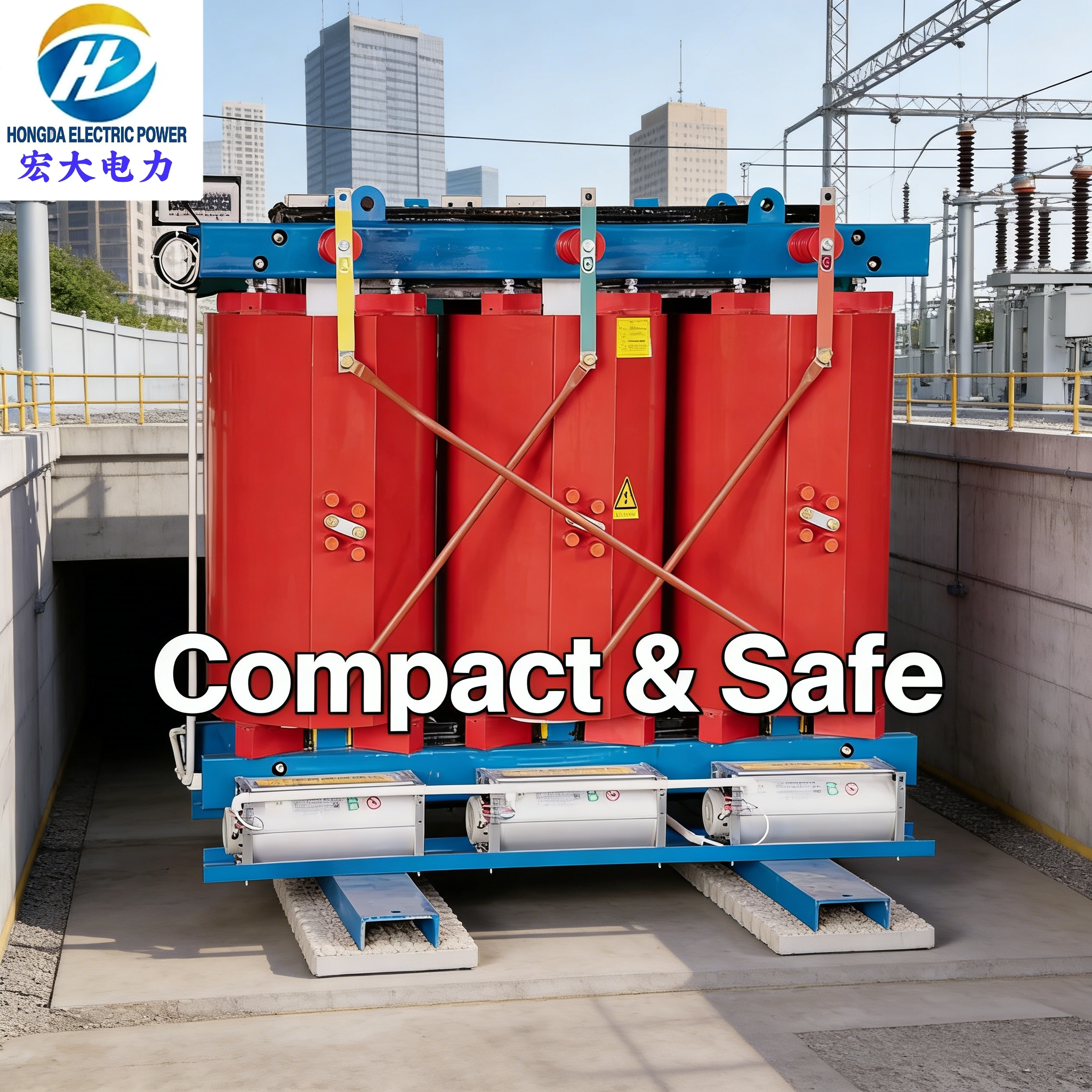 Hongda All-Copper 50/60Hz Dry-Type Amorphous Alloy Transformer SCBH15-1000Kva/10Kv Three-Phase Epoxy Resin MV&amp;HV Applications