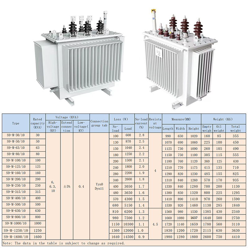 Three Phase Mv Hv Isolation Transformer Outdoor Low Noise Oil Immersed Electrical Power Distribution Transformer