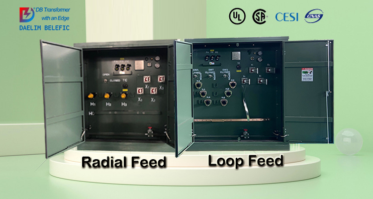 Three phase pad mounted transformer