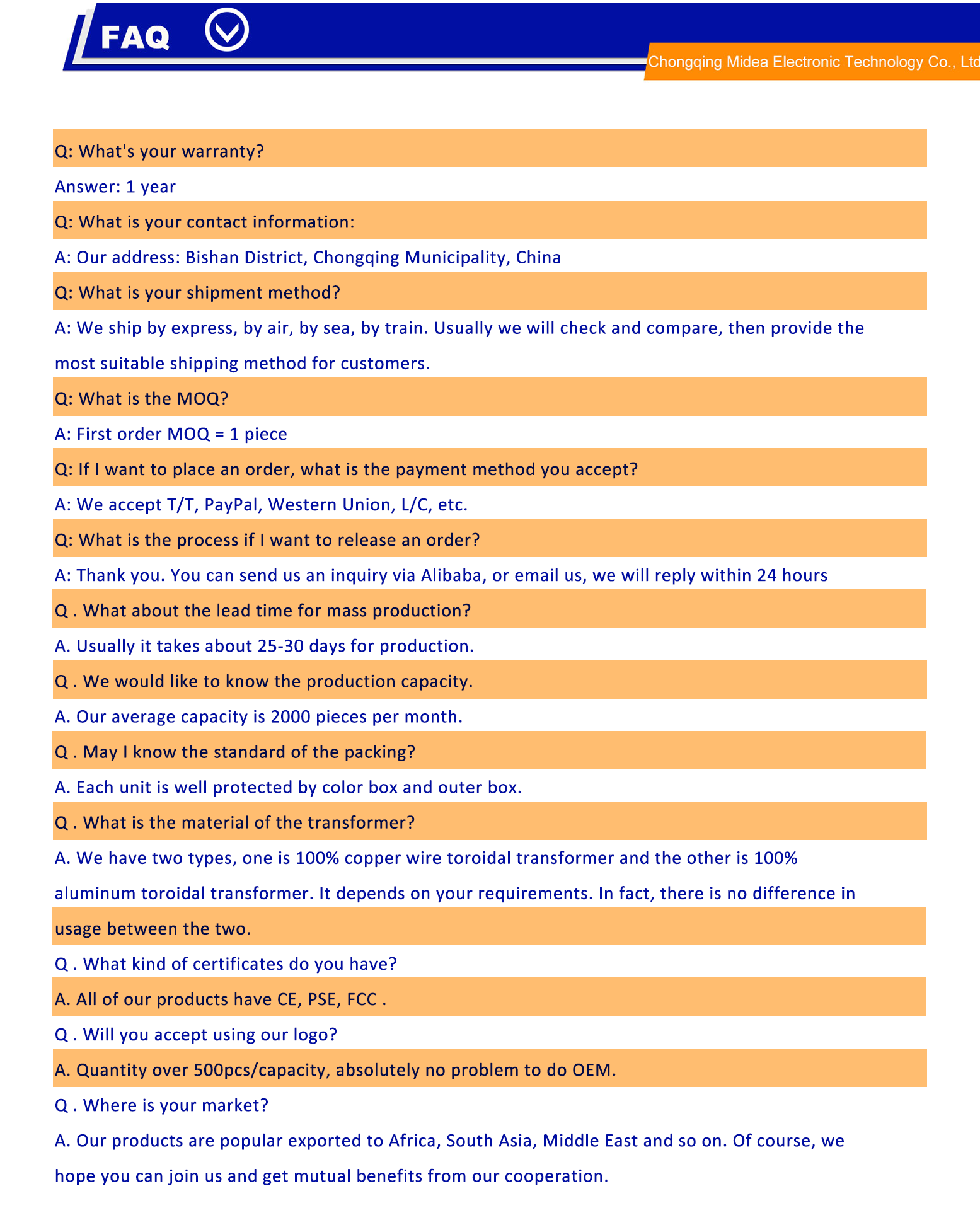 FAQ Visual Reference