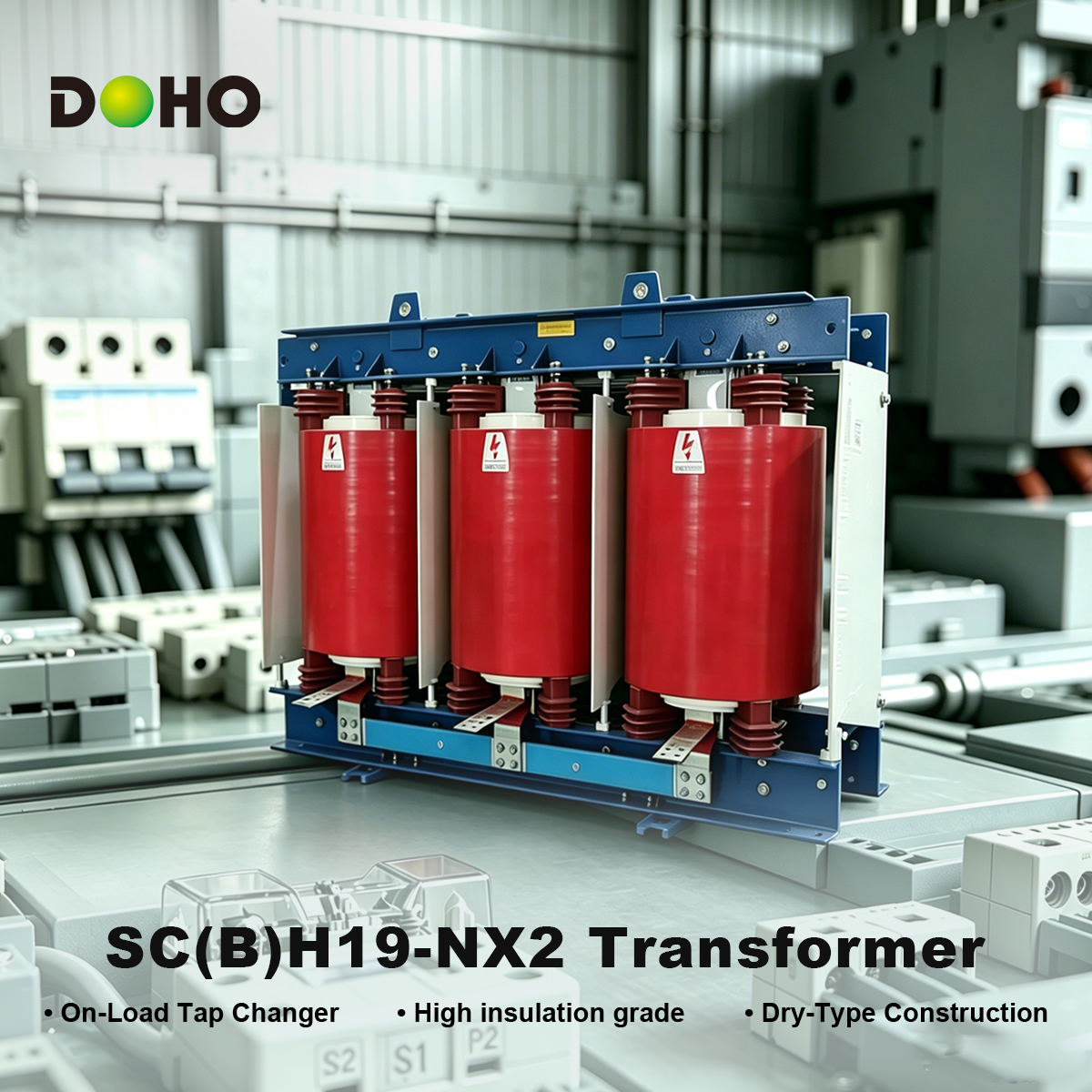 DOHO SC(B)H19-NX2 Dry-type Three-phase 10kV/6kV 400V 50Hz 40kVA Amorphous Alloy Cast Resin Copper Winding Yyn0/Dyn11 Transformer
