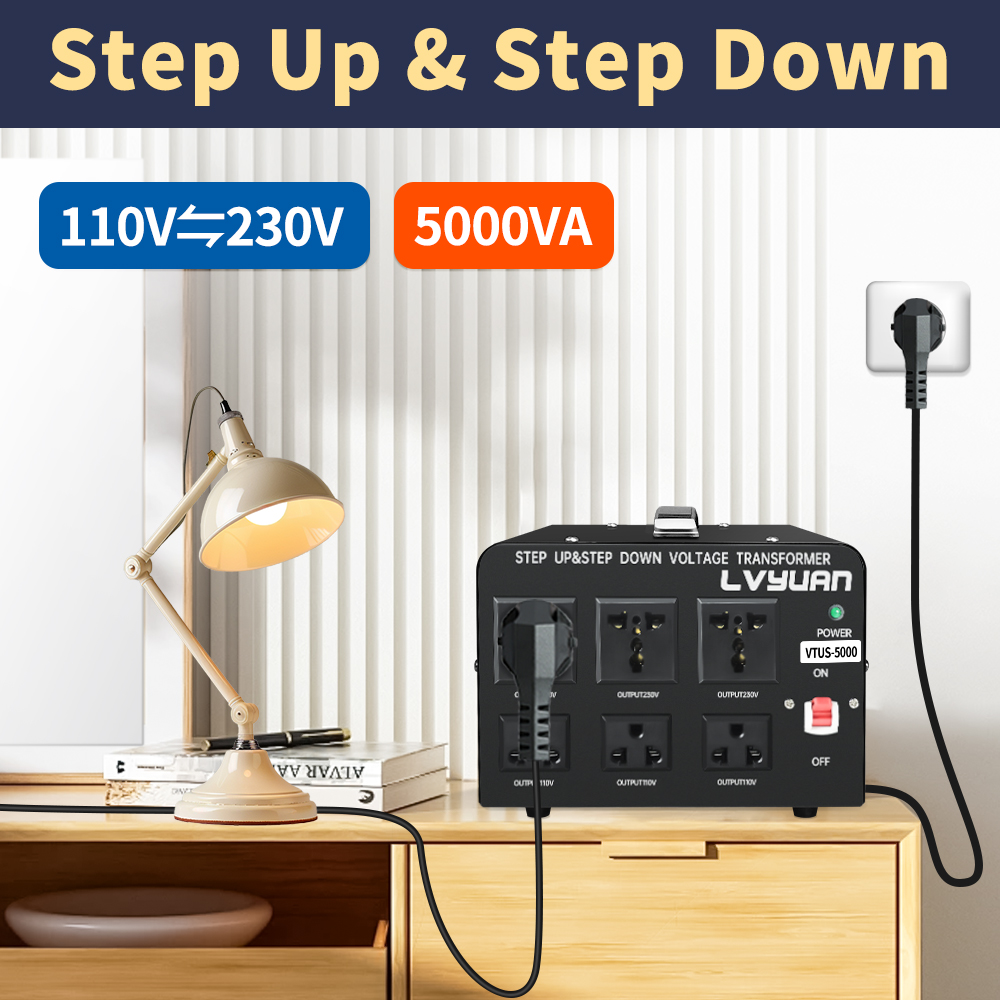 5000W Heavy Duty Step up Step Down Transformer 110V 220V Auto Voltage Converter for Global Use