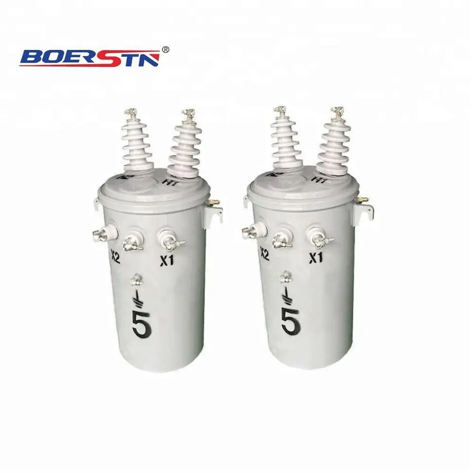 Single-Phase Overhead Power Distribution Transformer Non-PCB Oil Type Pole Mounted 240V AC Metal Material