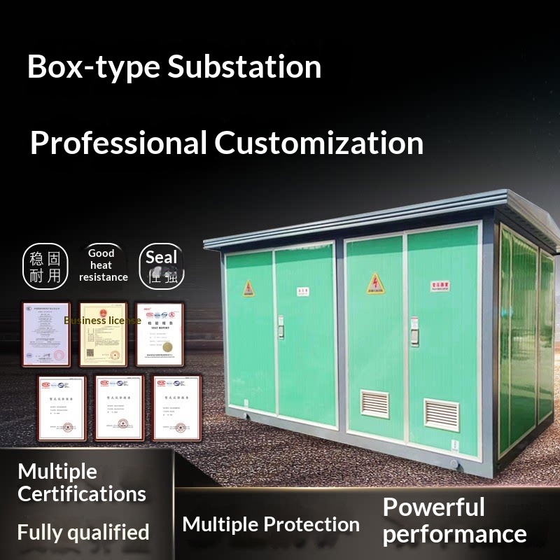 European-style Rectangular Box-type Substation 630kva Outdoor Mobile Distribution Room Pre-assembled Complete Box Transformer