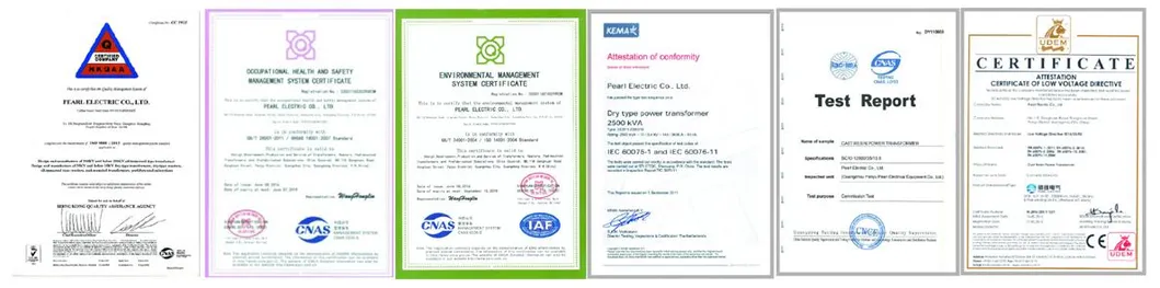 Transformer Certifications