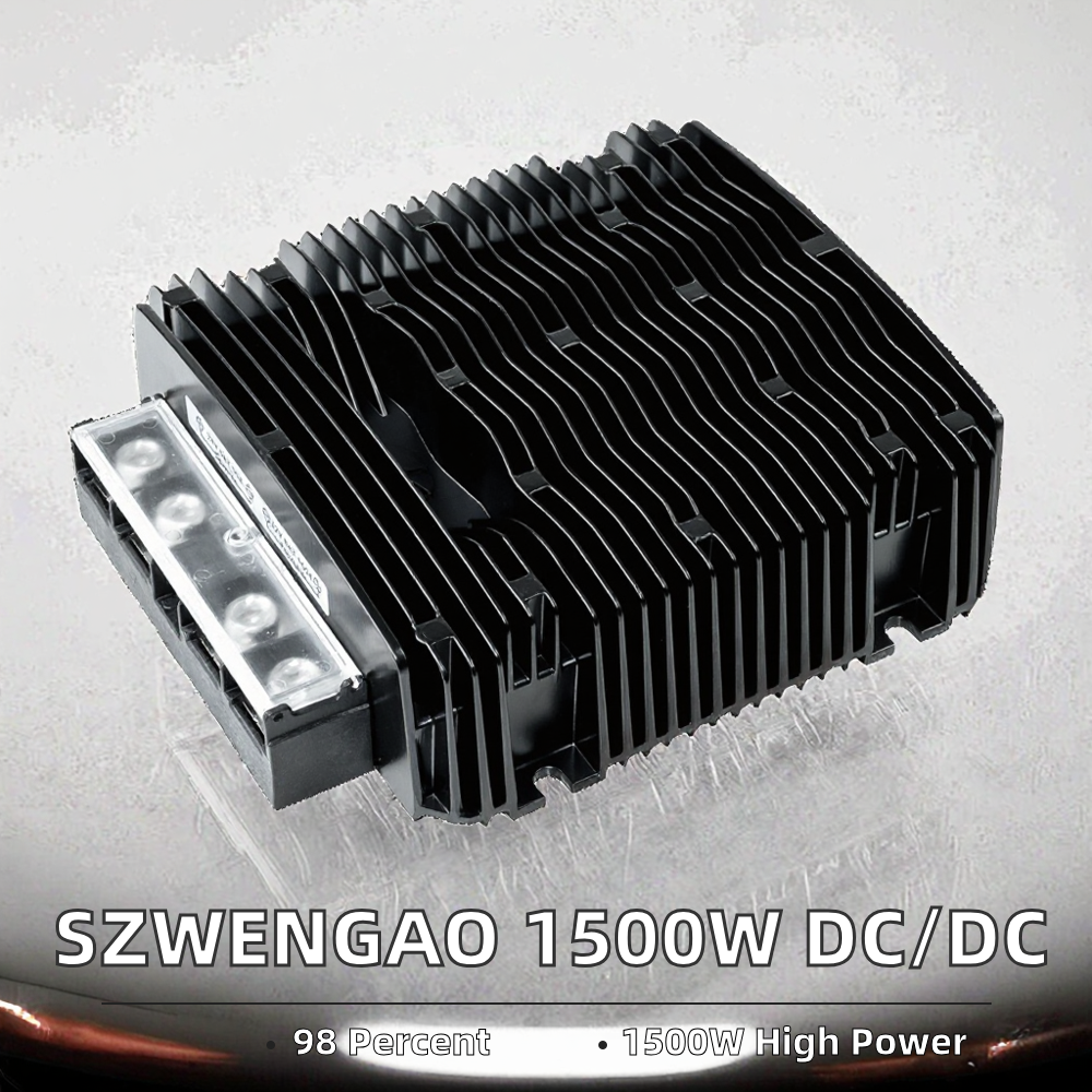 1500W High-Power Buck Boost Converter DC10-60V to 12V 24V 28V 48V Step up Down Waterproof Transformer with RS485 Switch Control