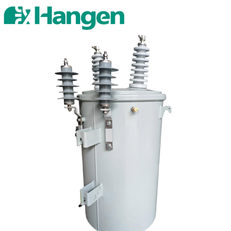 Hangen 37KVA MV&amp;HV Oil Immersed Distribution Transformer 120/240V Single Phase 10KV Input 380V 220V Output 60Hz Pole Mounted