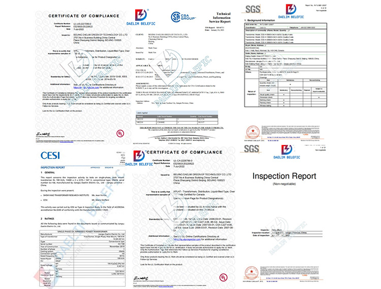 Transformer Certifications