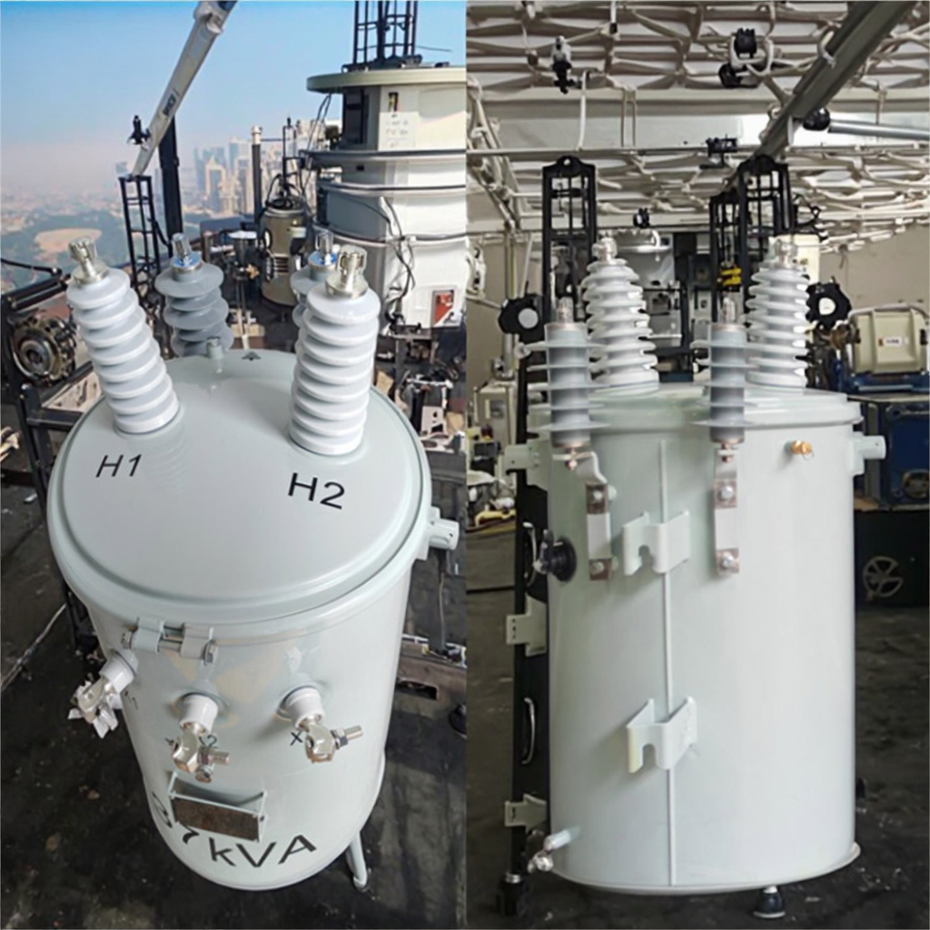 Hangen 37KVA MV&amp;HV Oil Immersed Distribution Transformer 120/240V Single Phase 10KV Input 380V 220V Output 60Hz Pole Mounted