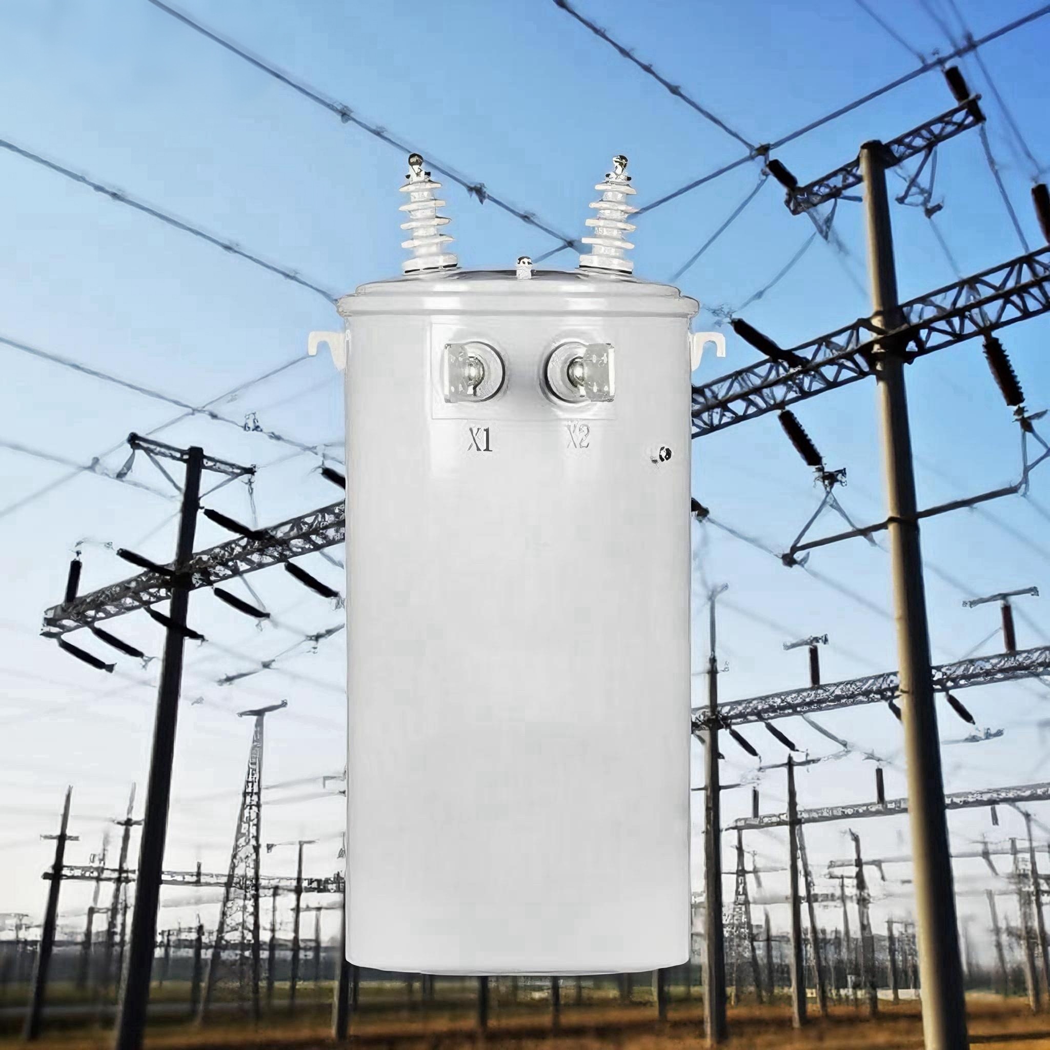 Top Factory 63kva 80kva 100kva 125kva 160kva Single Phase Triple-Winding Coil Copper Winding 60Hz Power Pole-Mounted Transformer