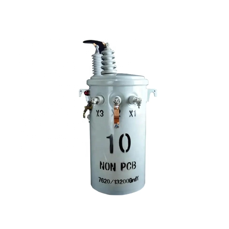 Single-Phase Overhead Power Distribution Transformer Non-PCB Oil Type Pole Mounted 240V AC Metal Material