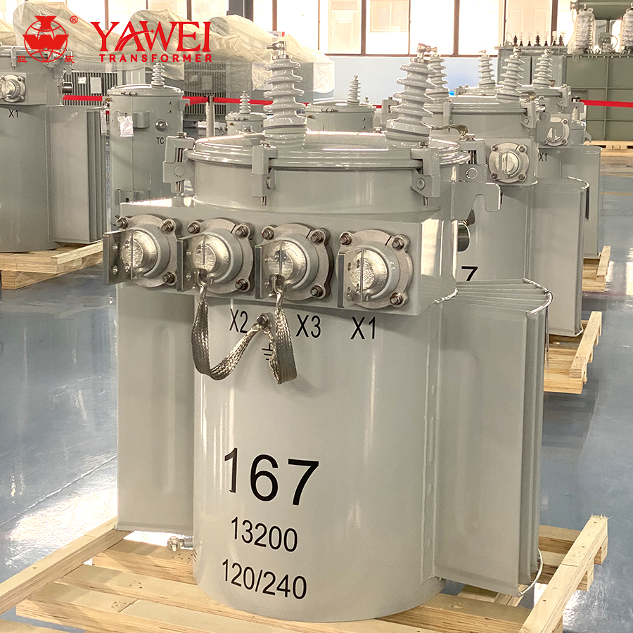 Yawei 10kVa Single Phase Oil Immersed Transformer Transformer Single Phase Distribution 50kVA 100kVA Pole Mounted Transformer