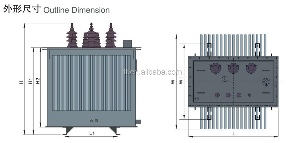 11kv 630kva Three Phase Oil Immersed Distribution Transformer