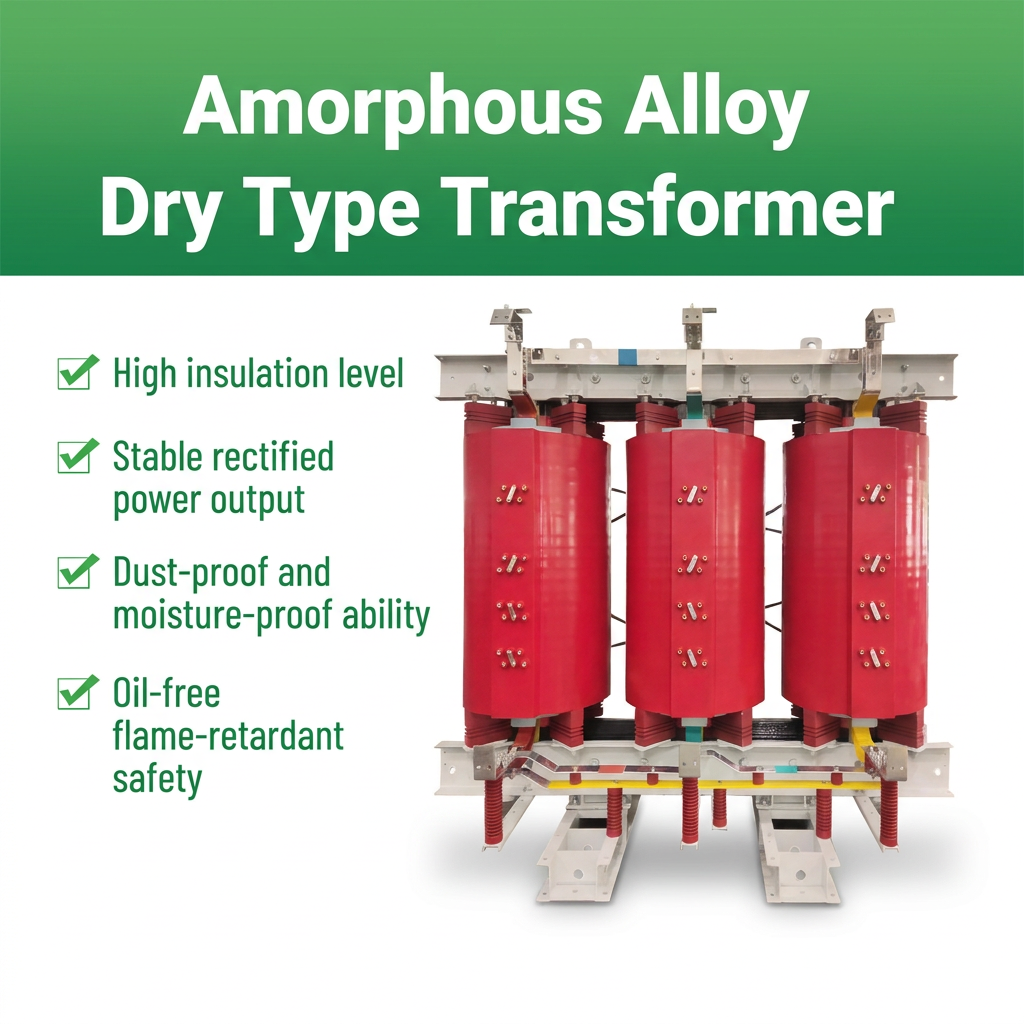 SCBH Class F Indoor Amorphous Alloy Dry Type Transformer for Small Substation Aux &amp; Telecom Backup Power Supply