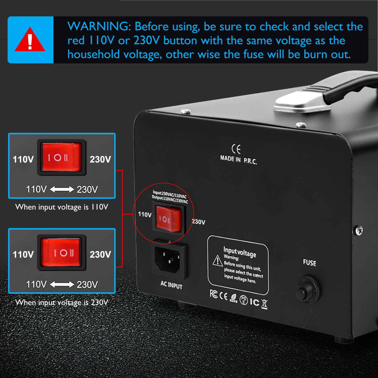 5000W Heavy Duty Step up Step Down Transformer 110V 220V Auto Voltage Converter for Global Use