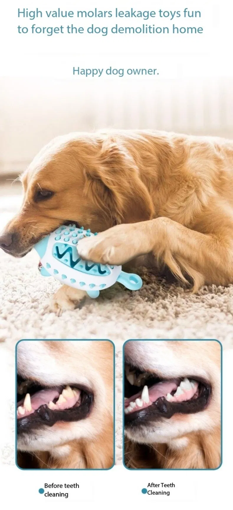 Hedgehog Pet Toy Ball, Treat Dispensing Molar Training Ball for Dogs