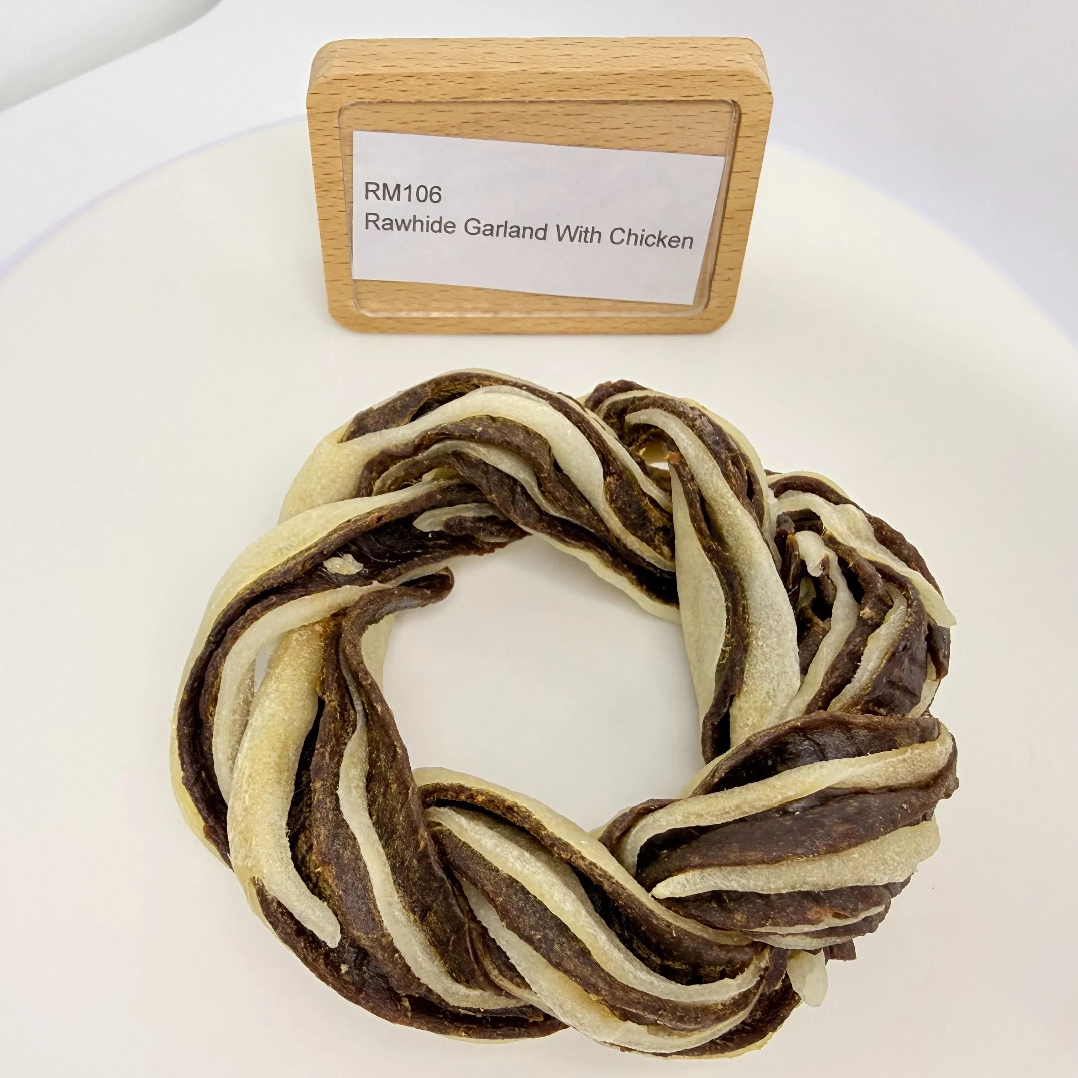 Chicken Wrapped Rawhide Garland Natural Dental Dog Chews