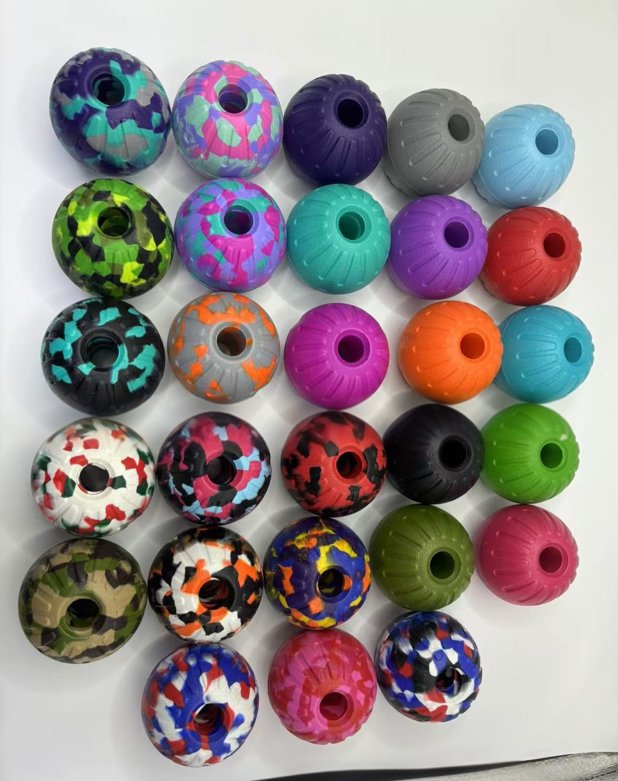Custom Logo Outdoor Pet Chew Bite-Resistant 7cm Hollow Ball Non-Toxic EVA Floating Foam Interactive Dog Toy Rope Durable Style
