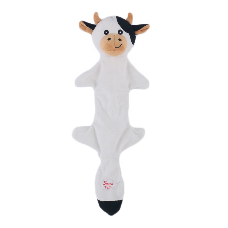 Eco Friendly Dog Toy Tail Interactive Skinny Animals Recycled Pet Toys With Snack Pocket