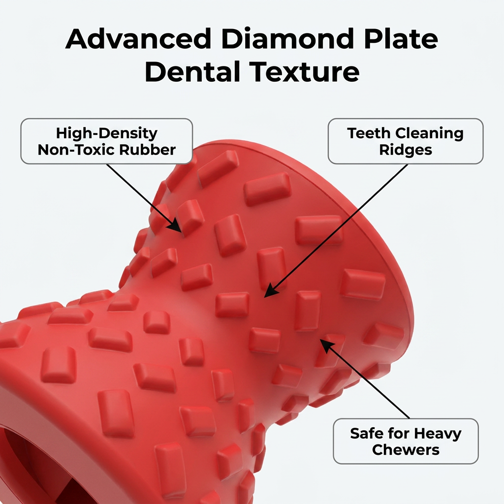 Custom Eco-Friendly Rubber Interactive Spiked Football Dog Toy Treat Dispensing IQ Training Dental Care for Aggressive Chewers