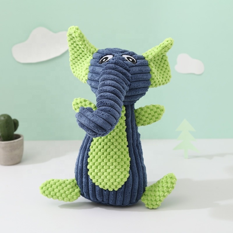 High Quality Durable Cute Cartoon Eco-Friendly Plush Dog Chew Toys French Bulldog Teething Relief Training Boredom Relief Sound