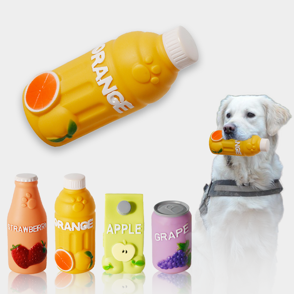 Manufacturer Wholesale Beverage Series Eco-Friendly Vinyl Dog Squeaky Chew Toy Interactive Waterproof Toy for All Breeds