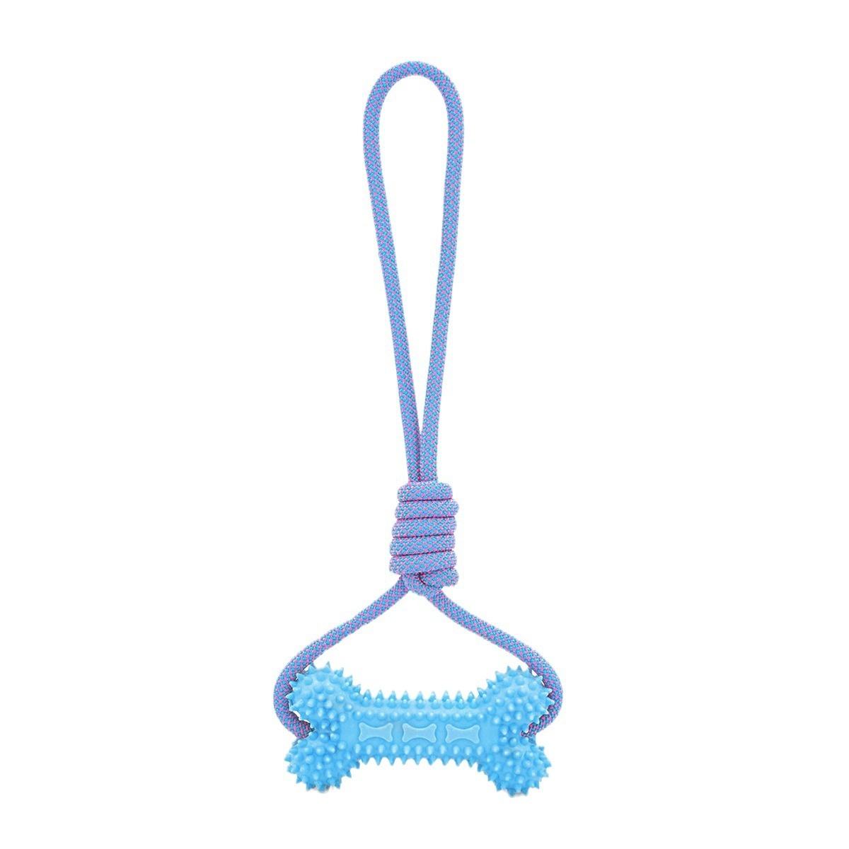 Interactive High Quality Durable Pet Bone Shaped Rubber Chew Dog Toy to Relieve Teeth Grinding Boredom
