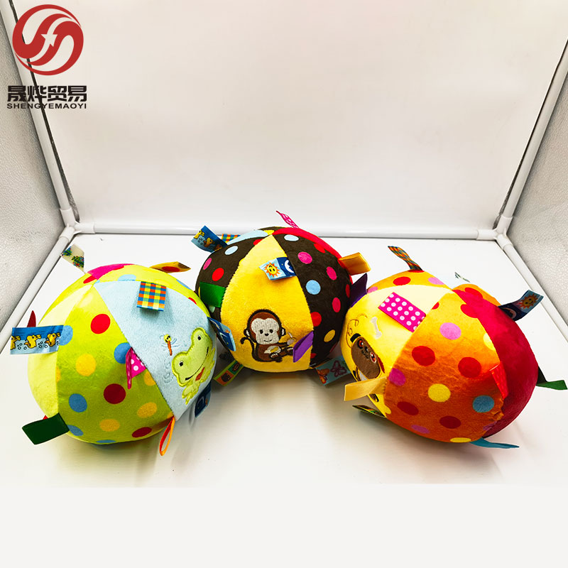 Squeaky Plush Dog Toy Ball Bite Resistant Molar Chew Ball Interactive Self-entertainment Pet Toy for Dogs Daily Training Play