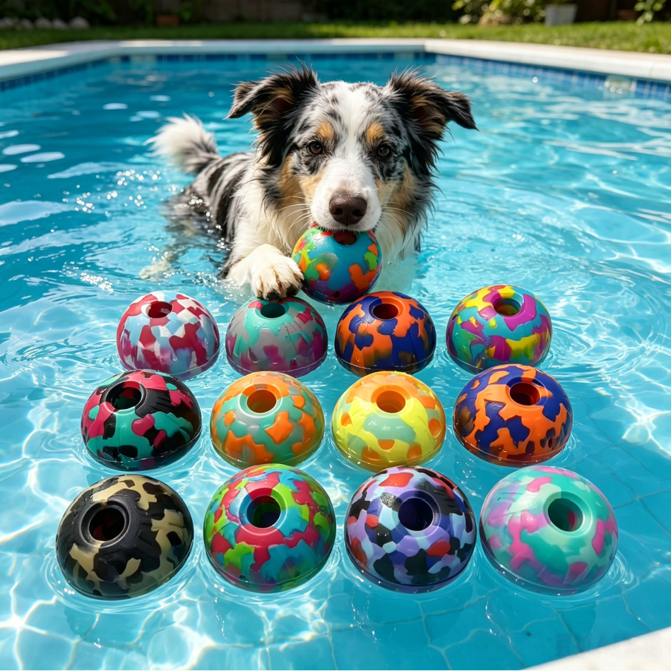 OEM Custom Non Toxic Perforated EVA Ball With Strong Bite Resistance Pet Chew Toys for Heavy Aggressive Chewers