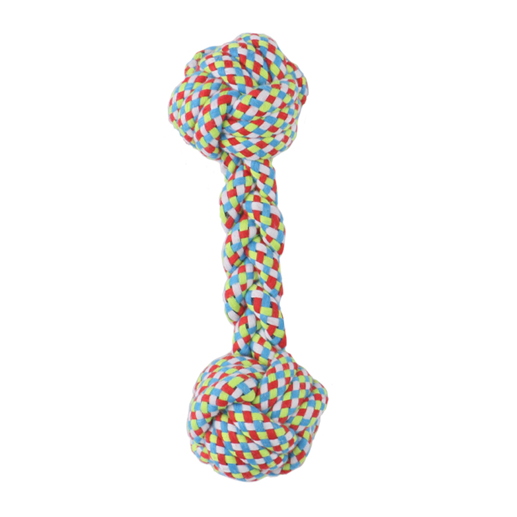 D KING Wholesale Ball on Rope Knot Chew Tug Pet Toy Manufacturer Interactive Cotton Rope Ball Dog Toys