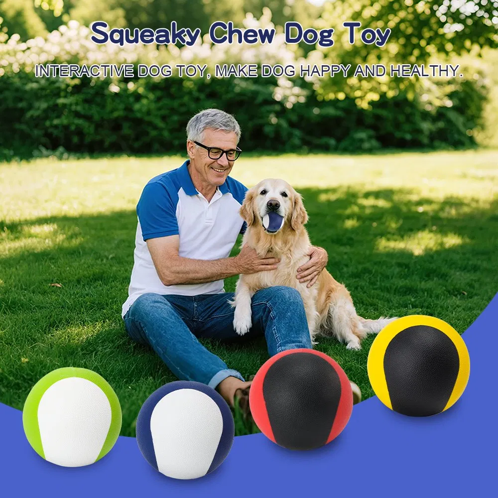Wholesale Custom Durable Rubber Dog Chew Ball Toys Teeth Cleansing Food Treat Dispensing Interactive Dog Toys