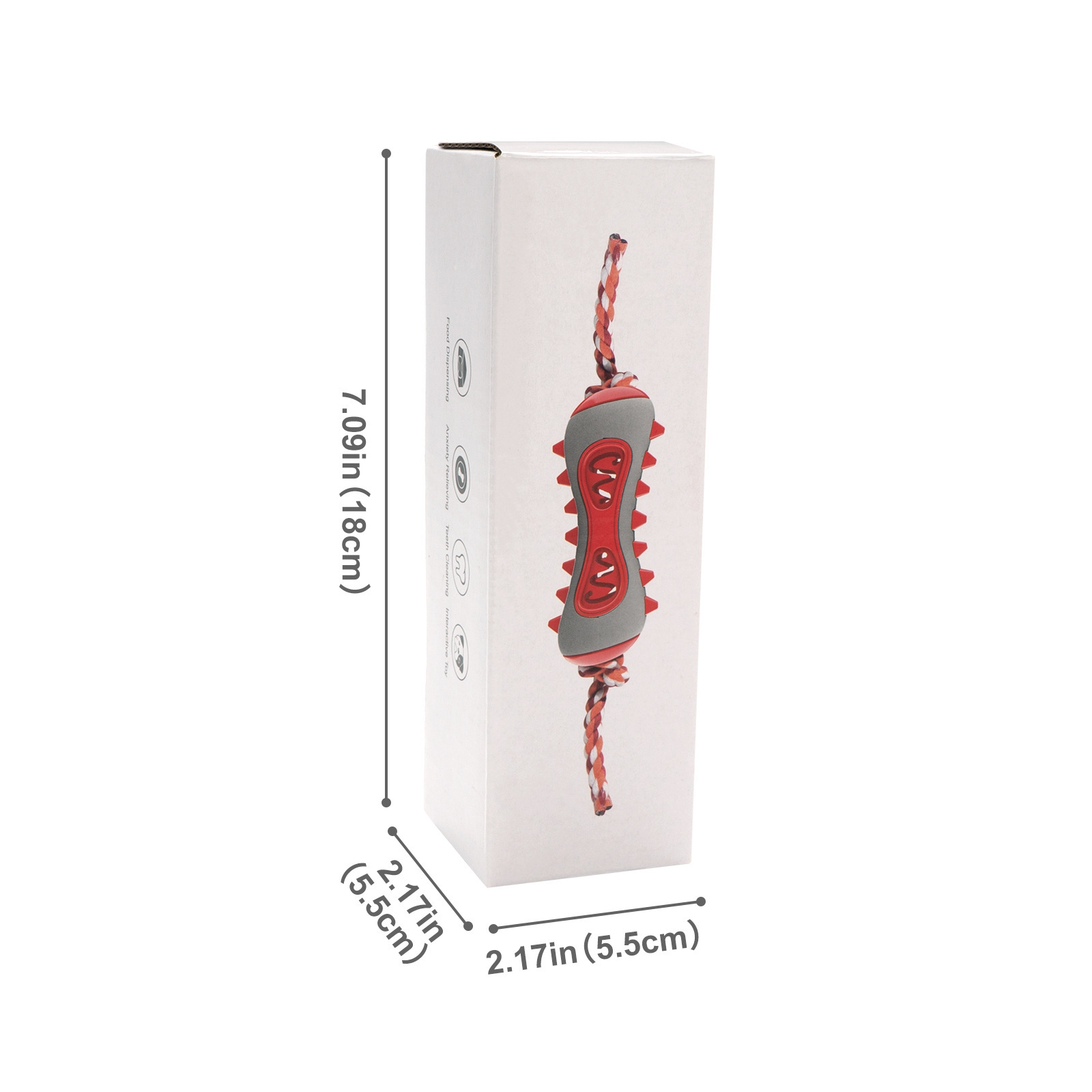 Custom Durable Dog Dental Chew Toy with Rope TPR/Rubber Bite Resistant Interactive Tug Toy for Indoor Use