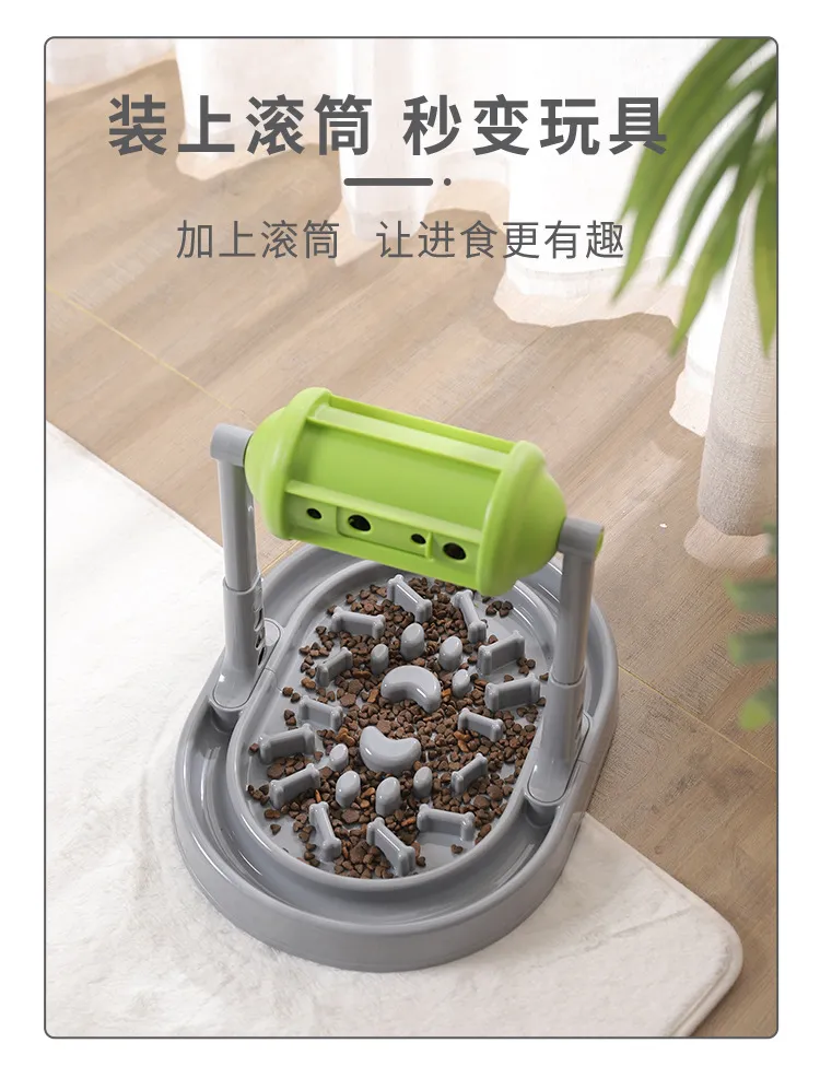 Pet Dog Cat Adjustable Interactive Roller Slow Feeder Dispensing Treat Toy