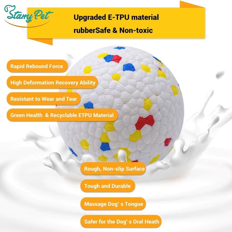 Factory Supplier Durable Lightweight Quality Indestructible Pet Obsession Safe Bouncy ETPU Dog Ball Toy for Aggressive Chewer