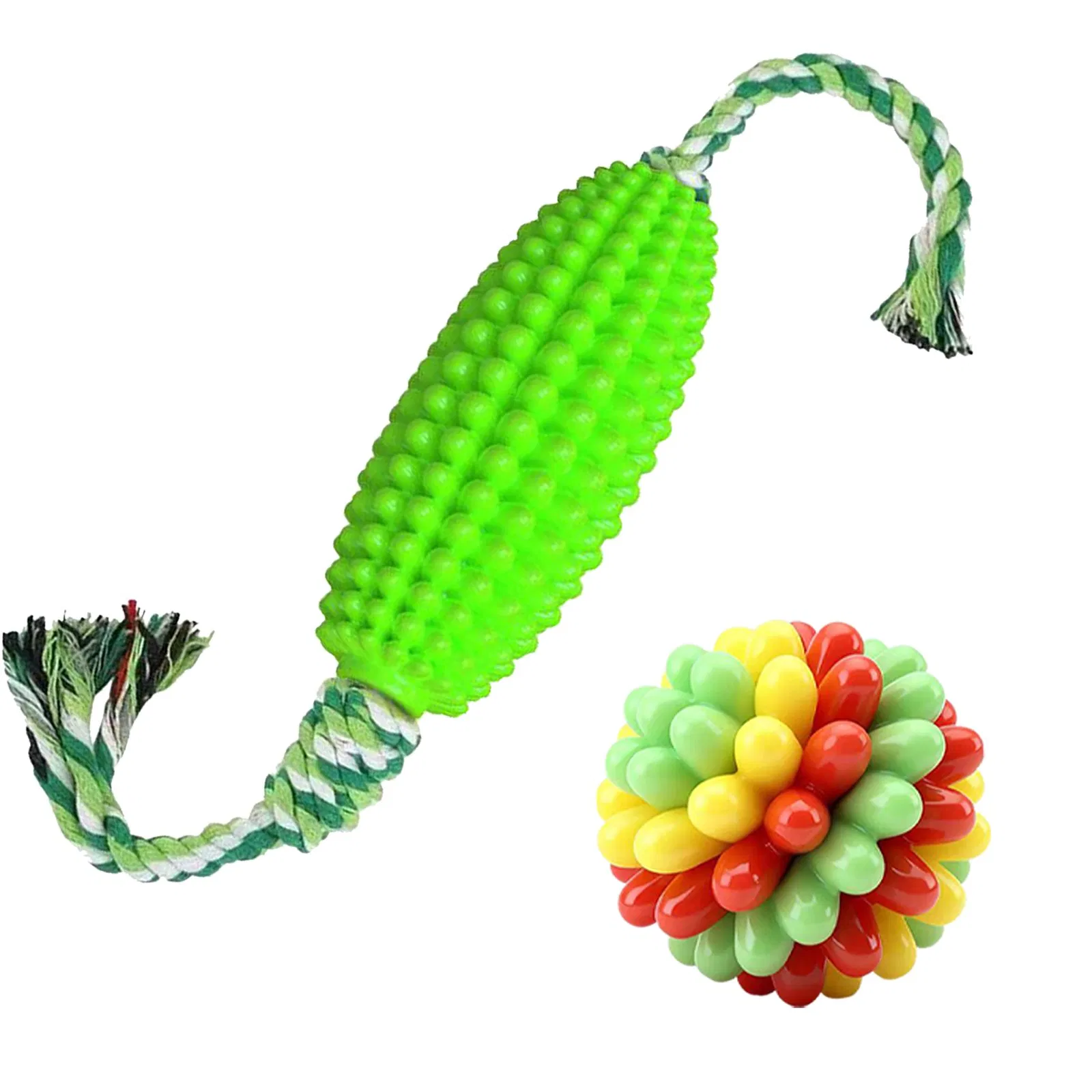 Durable TPR Corn Stick Toy for Pet Dogs Puppy Teeth Cleaning Chew Toy