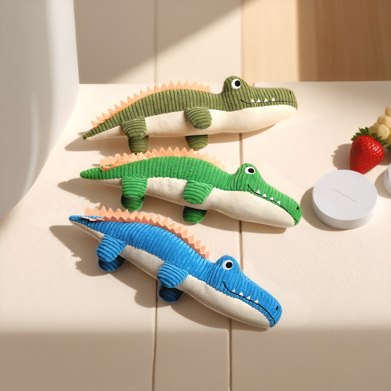 Eco-Friendly Interactive Plush Crocodile Chew Toy for Dogs Teeth Cleaning Relief and Boredom Universal Sound