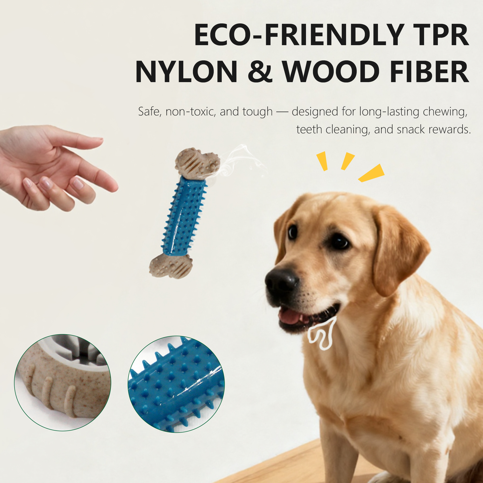 New Design Novelty Beef Flavor Food-Shaped TPR &amp; Nylon Dog Chew Toys Eco-Friendly Set Durable for Aggressive Chewers